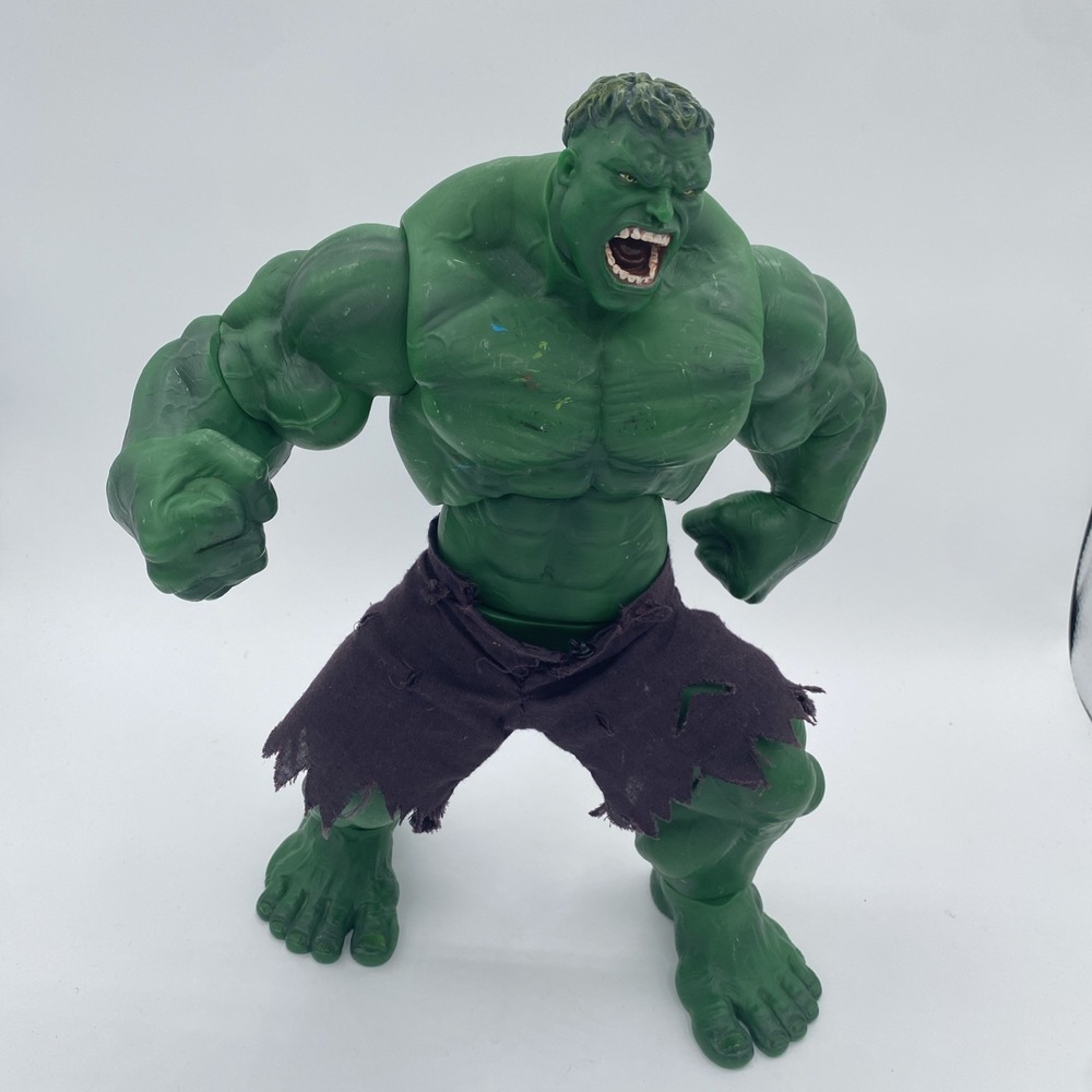 Marvel Vintage Raging Hulk Open Mouth Toy Biz 13 Inch Action Figure Poseable
